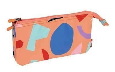 081133FARN Portatodo 5 compartimentos serie especial FUN ANIMALS naranja Milan