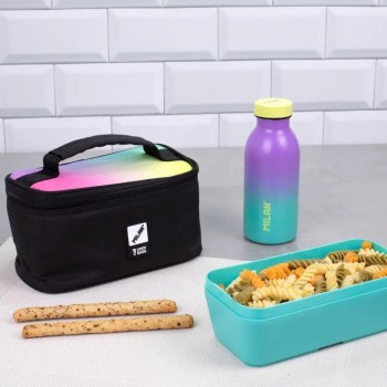 Bolsa isotérmica porta alimentos 1,5l serie SUNSET, negra Milan 08805SNK1