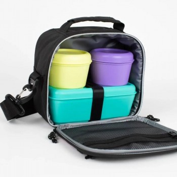 Bolsa isotérmica porta alimentos 3.5l serie SUNSET, negra Milan 08806SNK1