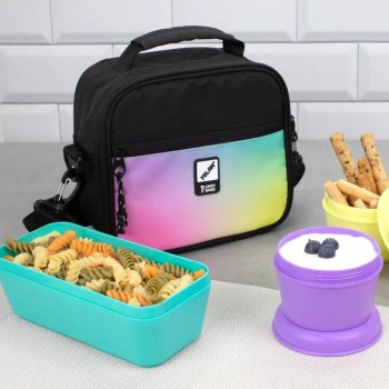 Bolsa isotérmica porta alimentos 3.5l serie SUNSET, negra Milan 08806SNK1