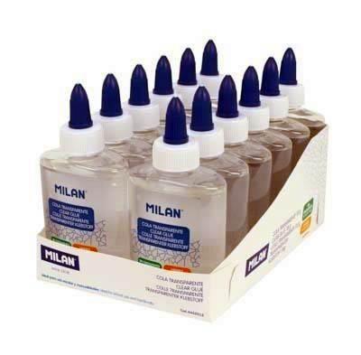 4442912 Caja expositora 12 botellas cola transparente 118 g Milan