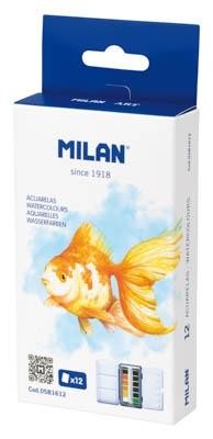Estuche metálico 24 acuarelas medio godet Milan 05B1624