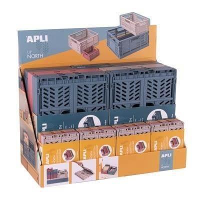 19553 EXP. CAJAS PLEGLABLES MEDIDAS Y COL SURTIDOS 26 UNIDADES APLI