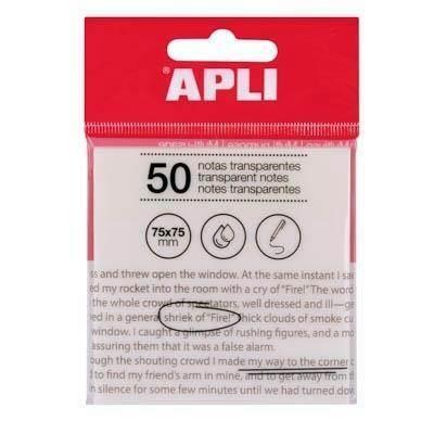 19568 TACO NOTAS TRANSPARENTES 75x75 APLI