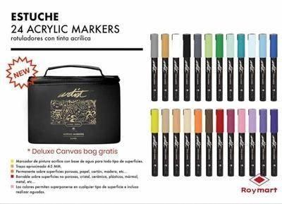 Estuche acrilicos Artist con organizador 24 colores AB-0624