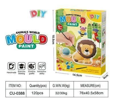 Set de pintura con molde lion and friends CU-0388