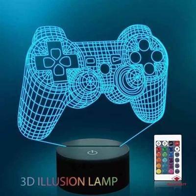 Lampara led 3D night light mando consola control remoto NH-390