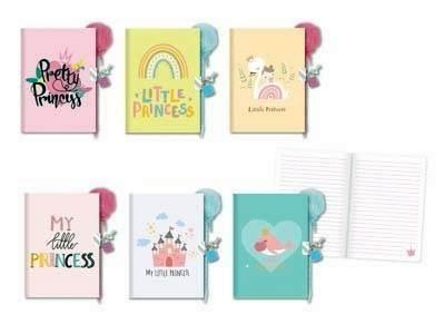 331638 DIARIO C/BOLIGRAFO POMPOM LITTLE PRINCESS 13 x 18 cm BISMARK