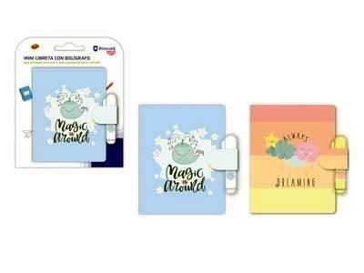 331727 MINI LIBRETA HAPPY PU CON BOLIGRAFO 7,8 x 10,5 cm BISMARK