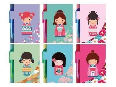 331733 MINI LIBRETA C/ BOLIGRAFO ORIENTAL GLITTER 8,8 x 11,4 cm BISMARK