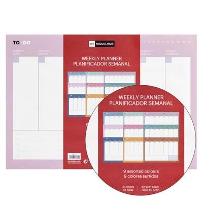 Planificador semanal Miquelrius A4 297X210 54h. 80g. MR28155