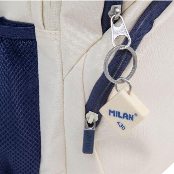 Mochila 4 cremalleras 46,5cm serie 1918, beige 624604SNCBG Milan