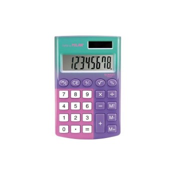 Caja calculadora pocket 8 dígitos Sunset amarillo-rosa 151008SNPR Milan