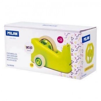 Portarrollos con doble adaptador 66 m serie Acid amarillo 80209 Milan