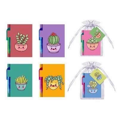 MINI LIBRETA C/ BOLIGRAFO VEGGIE EN BOLSITA 332082 BISMARK