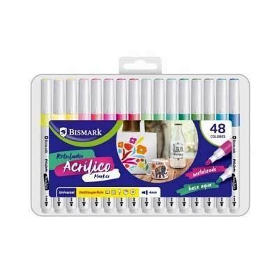 ROTULADORES ACRILICOS METALIZADOS 48 COLORES 331997 BISMARK