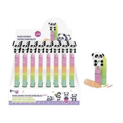 ROTULADOR FLUORESCENTE INTERCAMBIABLES PASTEL 5 UND KAWAII 331969 BISMARK