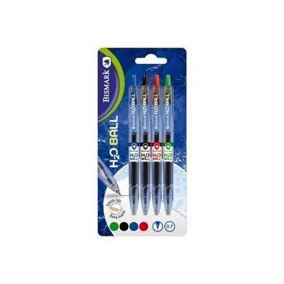 BOLIGRAFO H2O GEL PUNTA 0.7mm 4 COLORES 331928 BISMARK