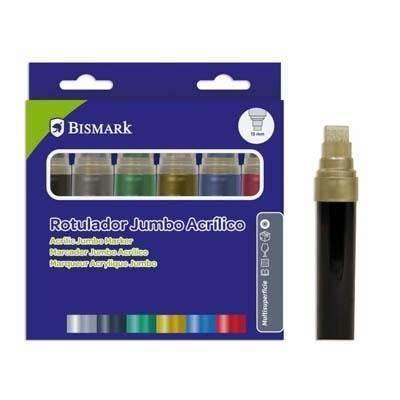 ROTULADOR ACRILICO ARTIST JUMBO B/6 15 mm SURTIDO 331899 BISMARK