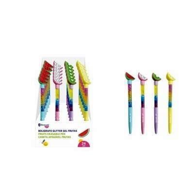 BOLIGRAFO GLITTER GEL FRUTAS 331786 BISMARK