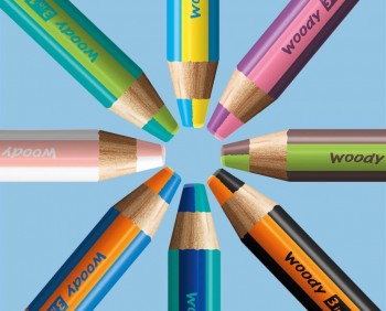 Lapiz Stabilo Woody 3 en 1 Set de mesa 15 pcs + sacapuntas con depósito  880/15-01