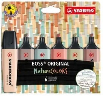 Rotulador Fluorescente Stabilo Boss Naturecolors estuche/6 COL. 70/6-2-2