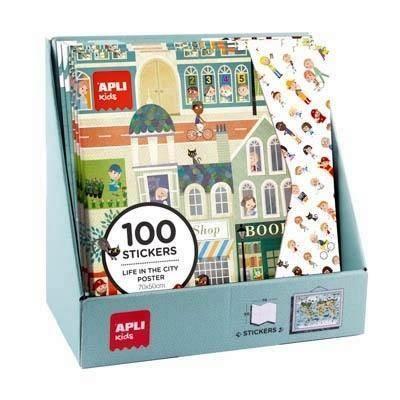 Expositor Apli posteres gigante con pegatinas 19495 10 unidades