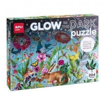 Juego Apli 19436 puzle glow in the dark flores 204 piezas