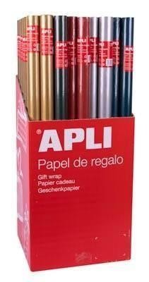 Expositor Apli rollos papel regalo kraft color 55 unidades 2x0.70 metros 13644