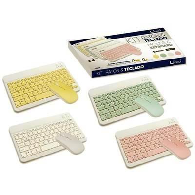 SET TECLADO + RATÓN BLUETOOTH PASTEL 330663