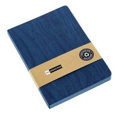 Cuaderno Miquelrius Textura madera 120X170 96h. liso 80g. Liso Azul MR8186