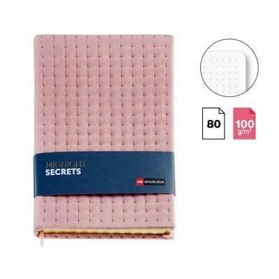 Cuaderno Miquelrius Acolchado 140x205 80h. puntos 100g. Rosa MR13301