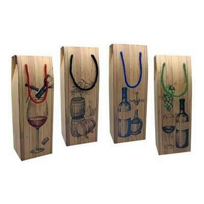 CAJA C/ ASA MENSAJES EFECTO MADERA - BOTELLERO 329929 POESSA