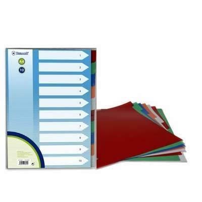Separador Bismark 323647 A4 10 pestañas polipropileno