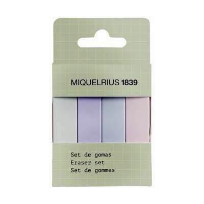 Goma de borrar Miquelrius P/4 surtido MR11159