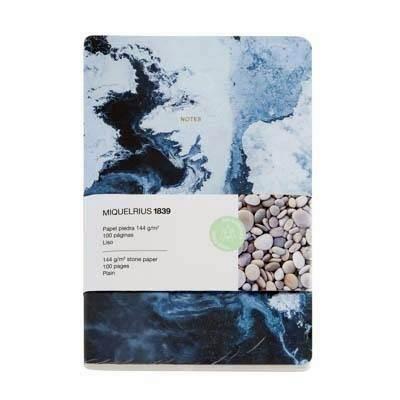 Cuaderno Miquelrius Flexible 142X205 50h. liso 144g. Papel piedra Mar MR8220