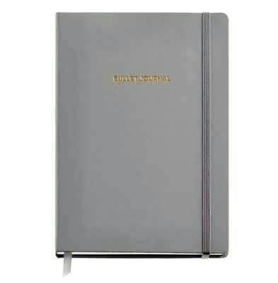 Cuaderno Miquelrius Rígido 48X210 96h. puntos 100g. C/Goma Bullet Gris MR8148