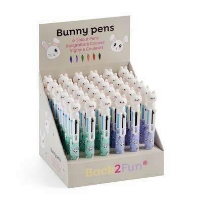 Expositor Miquelrius Boligrafos 6 colores Bunny 36 unidades Back2Fun MR11915