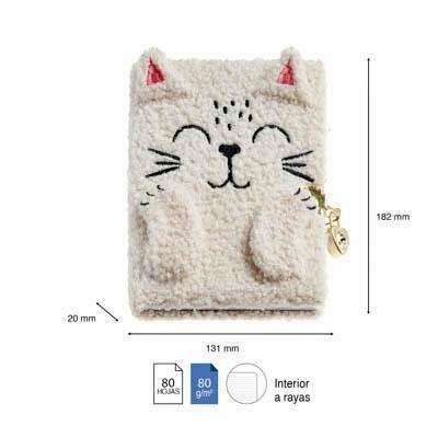 Diario Miquelrius peluche Gato Buck2Fun MR7495