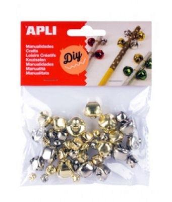 Cascabeles bolsa 40 unidades oro y plata 16833 Apli