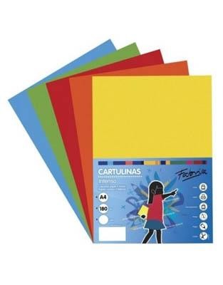 Cartulina Fabrisa A4 P/50 180GR. surtido colores