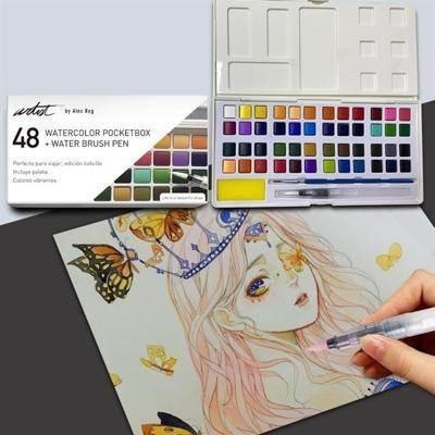 Caja 48 acuarelas pocketbox Artist AB-0448 Roymart