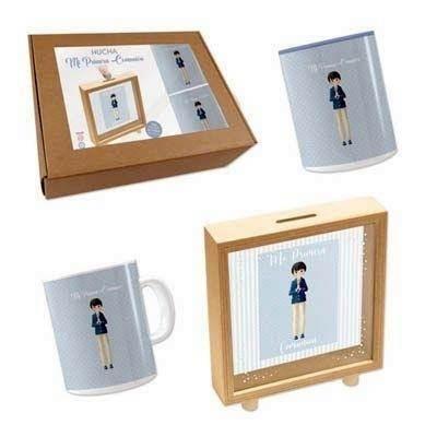 Set comunion Arguval 47767 hucha+taza+cubilete niño