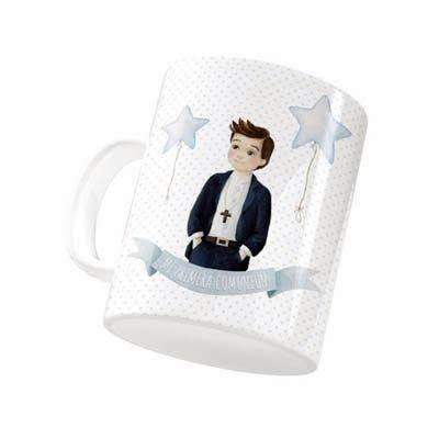 Taza ceramina Arguval 47659 Comunion Niño banderola
