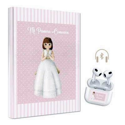 Libro comunion Arguval huellas + auriculares Niña 47619