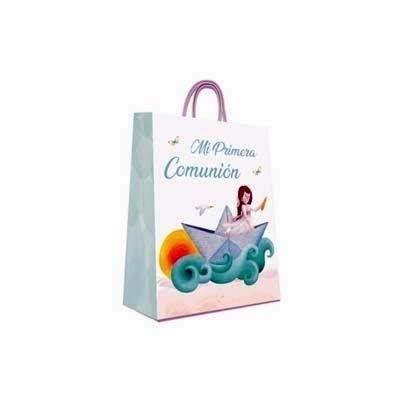 Bolsa Arguval comunion 46247 niña barco 26x32x10