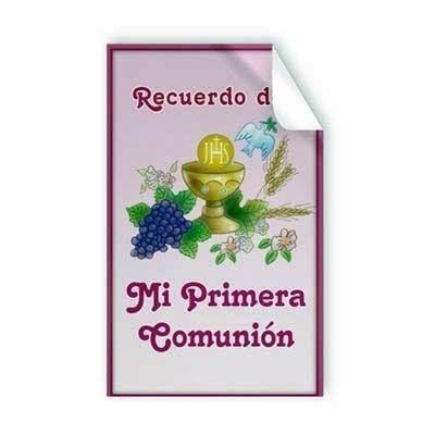 Etiqueta Arguval 37752 rollo de 250 Comunion rosa 30x50mm