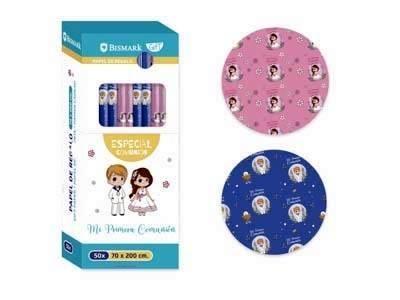 PAPEL DE REGALO COMUNION 70X200 332104 POESSA