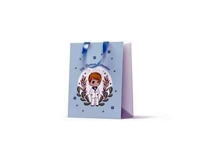 PRIMERA COMUNIÓN BOLSA PAPEL NIÑO LENTEJUELAS 332106 POESSA