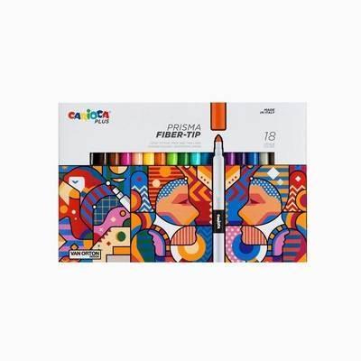 ROTULADOR PRISMA DE PUNTA DE FIBRA C/18 UDS 45206 CARIOCA